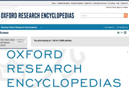 Oxford Research Encyclopedias