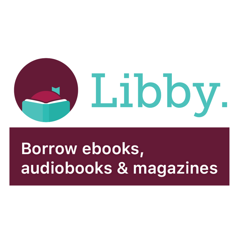 Libby logo of girl reading book